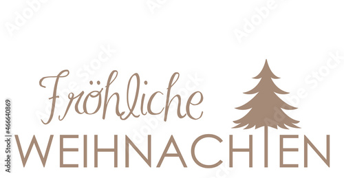 Deutscher Text  Fröhliche Weihnachten, Worte, Typographie, Kalligraphie