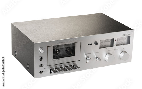 audio tape recorder closeup