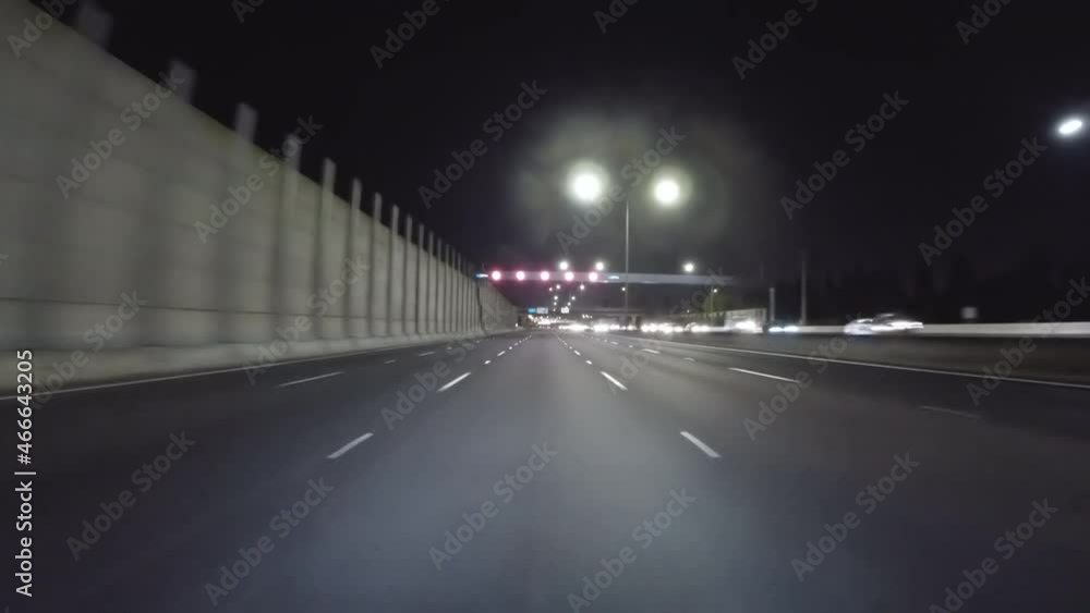 Time lapse car front POV of driving near Melbourne city in highway Time lapse car front POV of driving near Melbourne city in highway