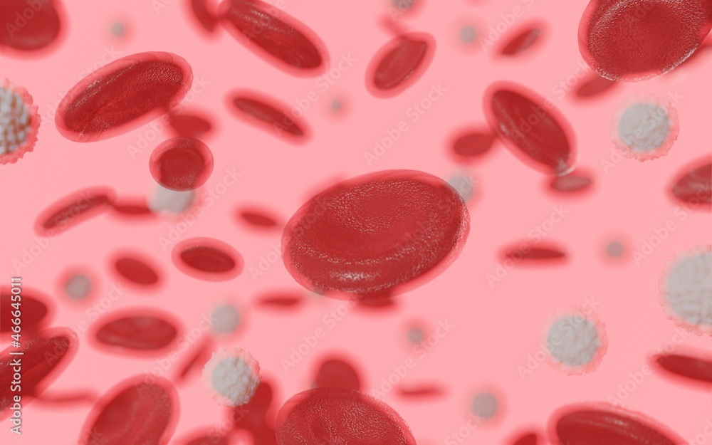 Fototapeta premium 3d rendered medically accurate illustration of too many white blood cells due to leukemia