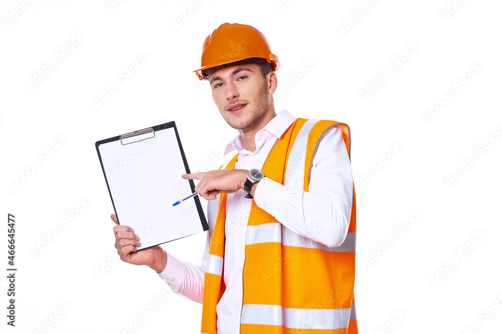 Engineer with documents working form of professionals Engineer with documents working form of professionals