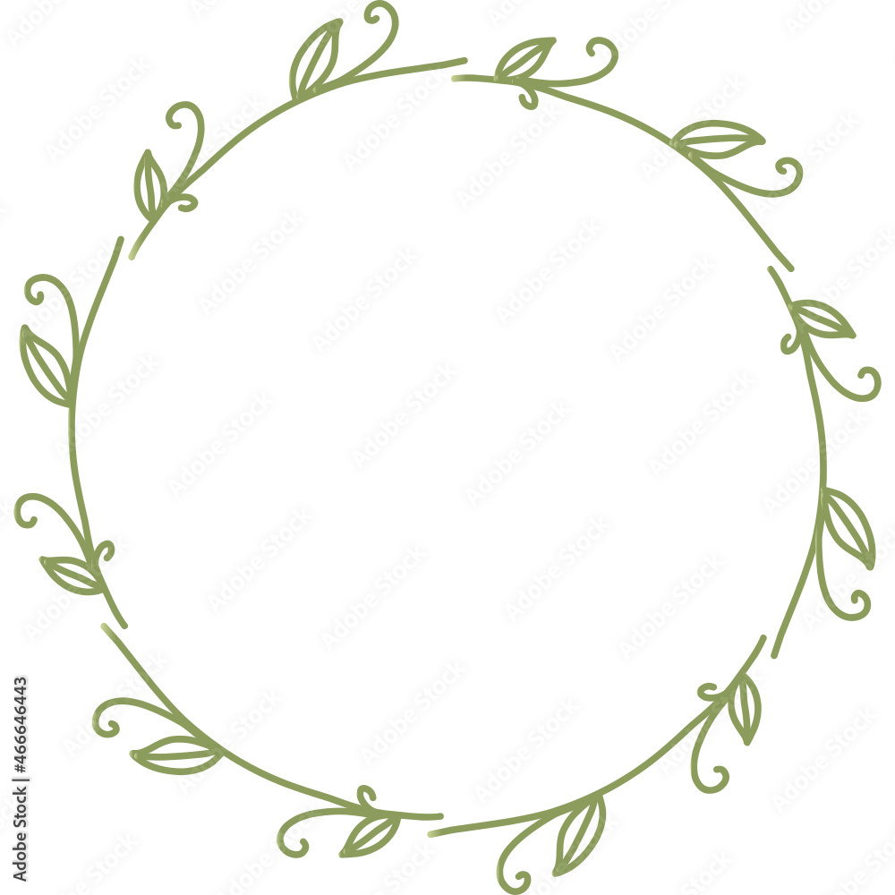 Leaves Circular Frame Leaves Circular Frame