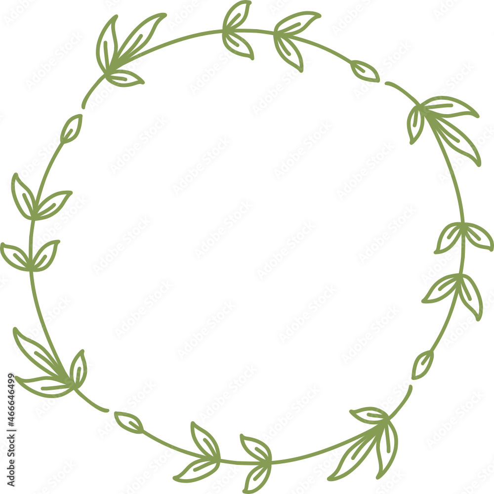 Leaves Circular Frame Leaves Circular Frame