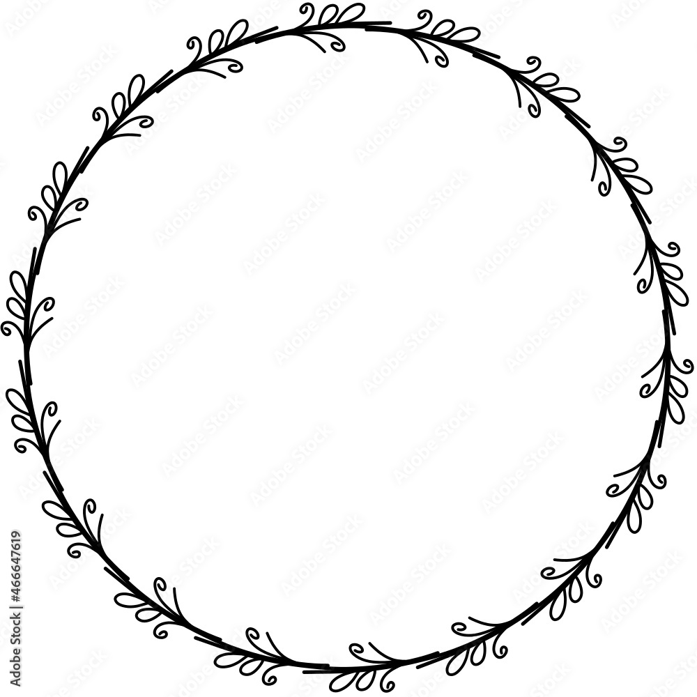 Leaves Circular Frame Leaves Circular Frame
