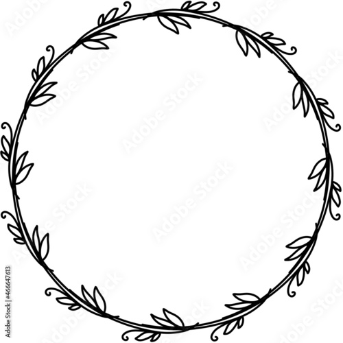 Leaves Circular Frame