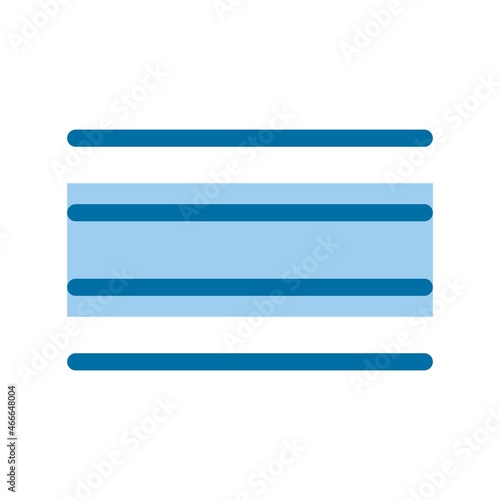 Justify Text Filled Blue Vector Icon Design