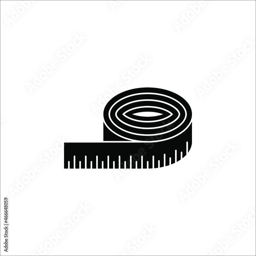 Tape measurement icon symbol logo template. illustration eps 10