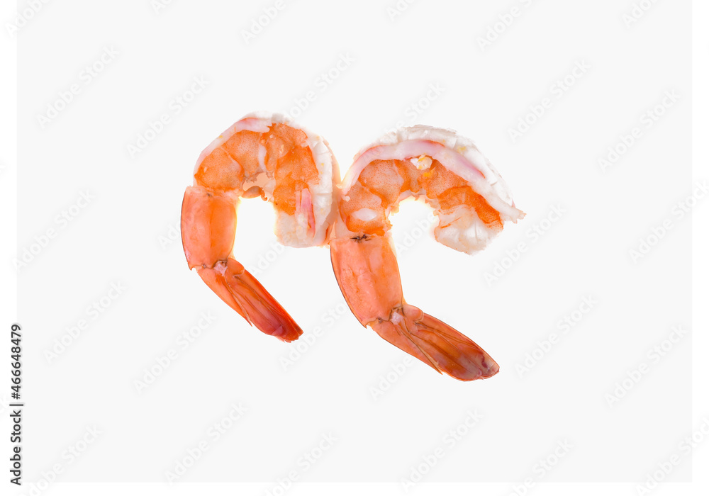 shrimps isolated on white background shrimps isolated on white background