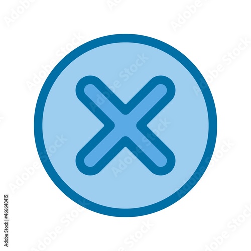 Canceled Filled Blue Vector Icon Design
