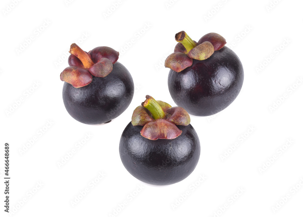 Mangosteen fruit on white background. Mangosteen fruit on white background.
