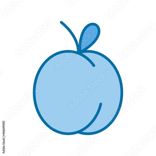 Plum Filled Blue Vector Icon Design