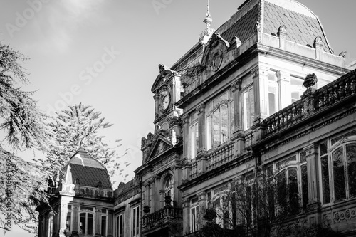 Main façade of the Lourizan palace, manor house located in the Herbalonga area, of the Pontevedra town hall, Galicia (Spain) © MIMOHE