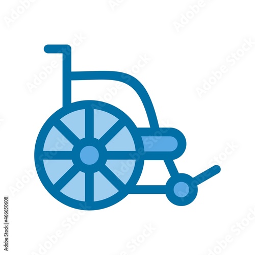 Wheelchair Filled Blue Vector Icon Design