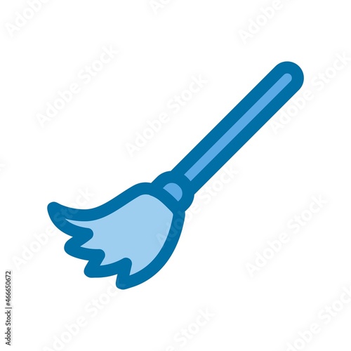 Broom Filled Blue Vector Icon Design