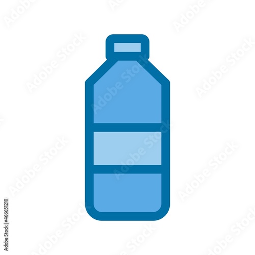 Water Bottle Filled Blue Vector Icon Design