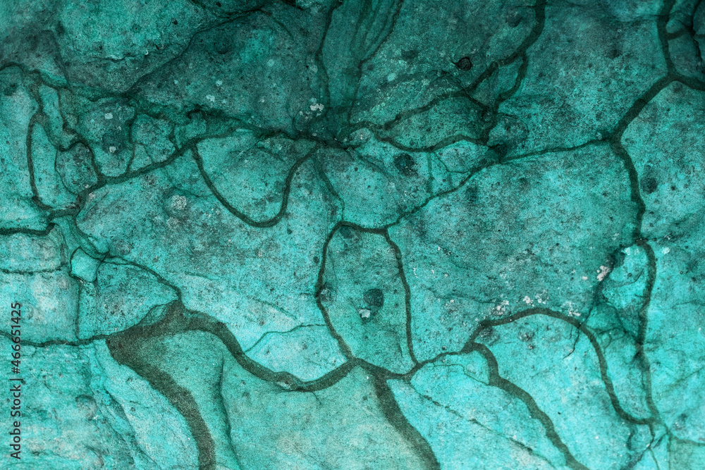 Natural stone and natural patterns in turquoise color for texture background.