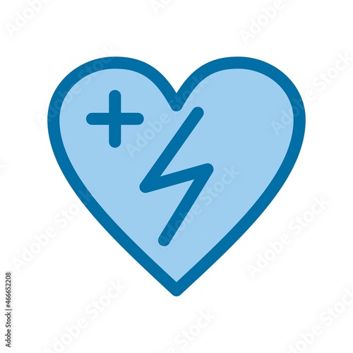 Aed Filled Blue Vector Icon Design