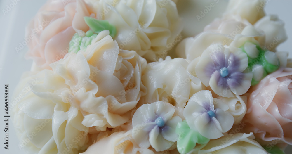 Butter cream flower cake dessert Butter cream flower cake dessert