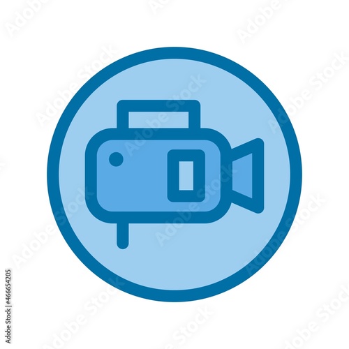 Video call Filled Blue Vector Icon Design