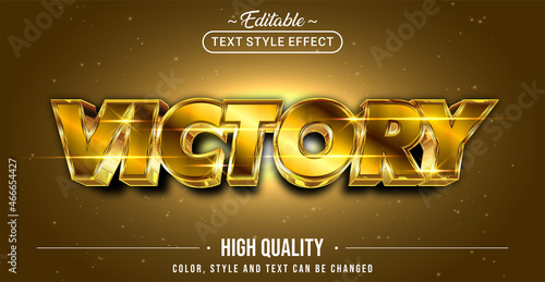 Editable text style effect - Victory text style theme. photo