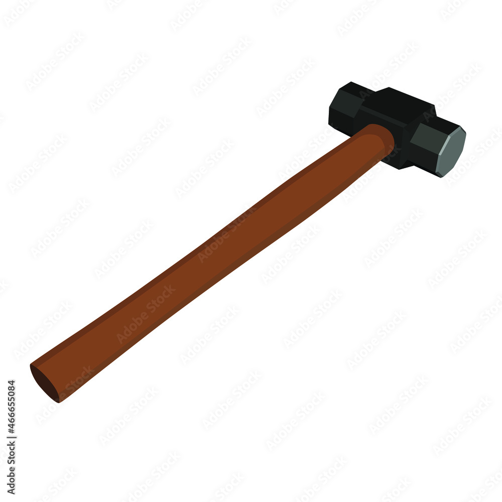 Sledge hammer, hammer, tool, hammer vector, Sledge hammer isolated on white background Sledge hammer, hammer, tool, hammer vector, Sledge hammer isolated on white background