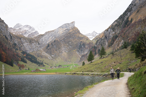 Ebeanalp, Seealpsee, Wildkirchli are the sun terrace of the alpstein. Mountainfuls of climbing routes. It is also the ideal starting point for hiking into the impressive, amazing Alpstein region photo