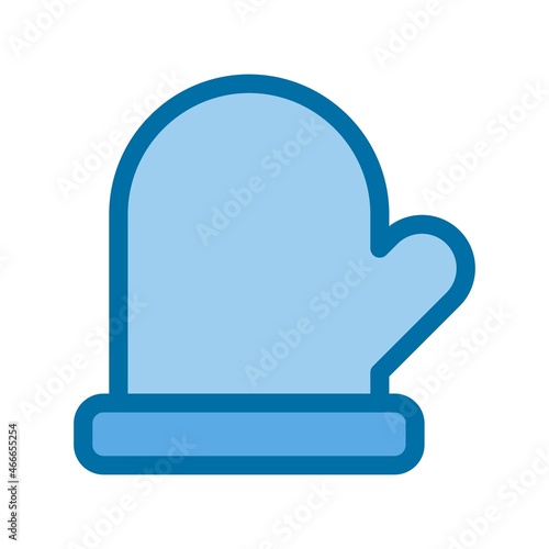 Gloves Filled Blue Vector Icon Design