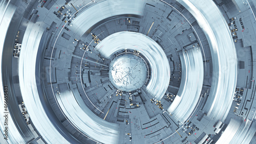 Futuristic mechanic mesh 3D...