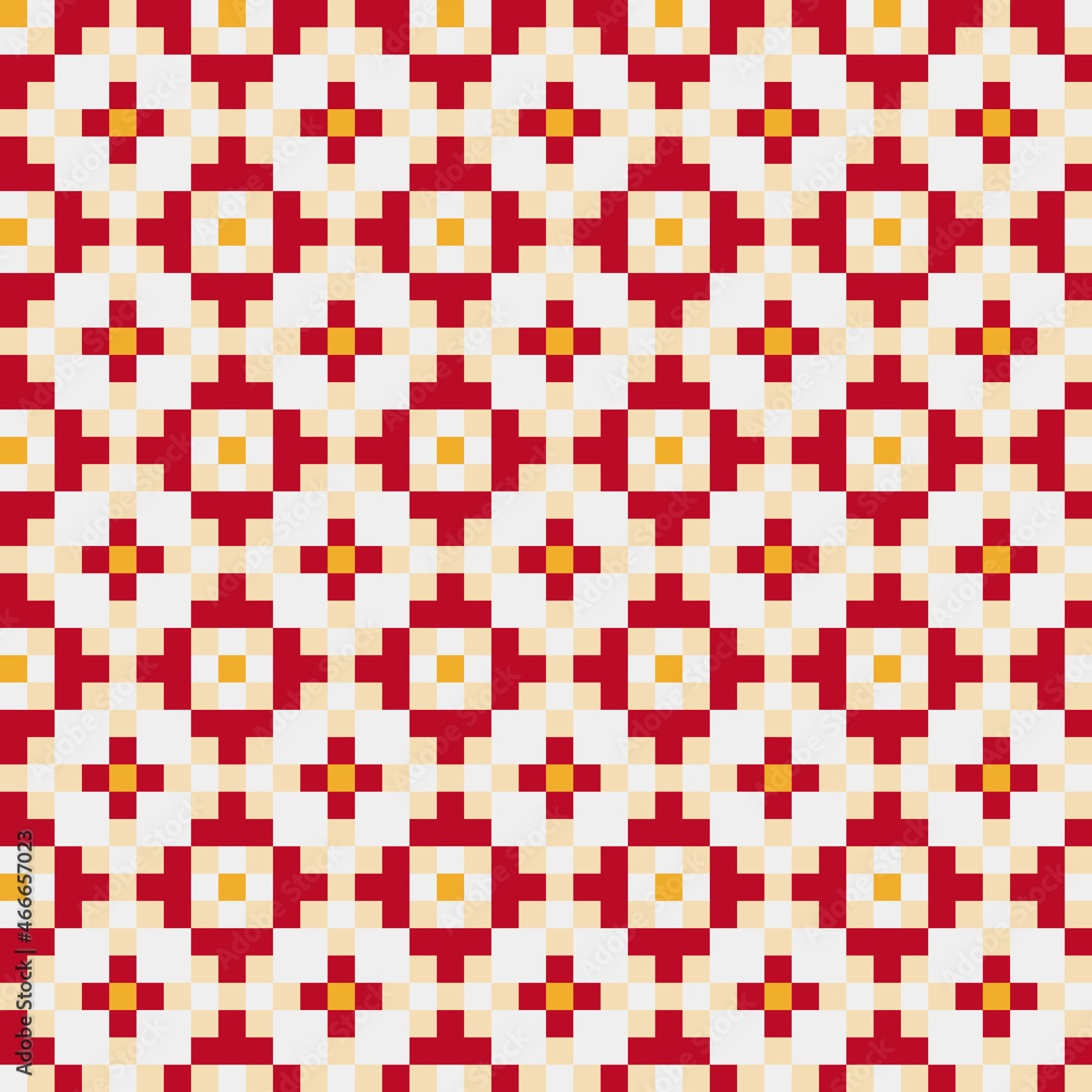 Fototapeta premium Abstract Cross Pattern generative computational art illustration