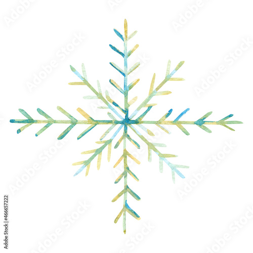 Hand drawn snowflake illustartion Holiday symbol in modern style isolated. Winter elements for storis decoration  postcard  banner  christmas card. 2022 happy new year