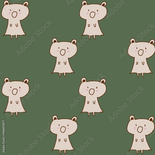 seamless pattern with bears