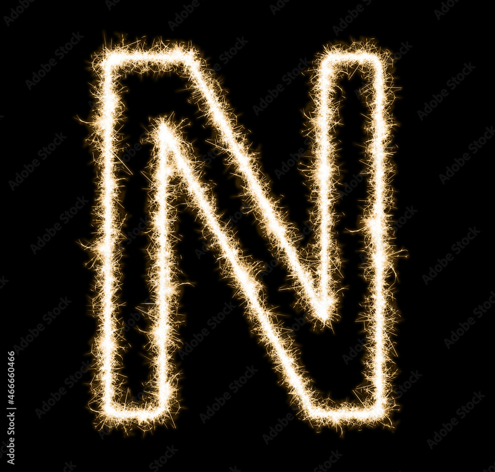 Letter N - Made out of sparkles Letter N - Made out of sparkles