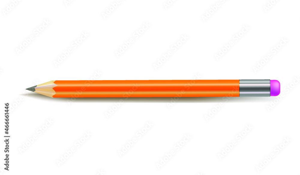 Vector Pencil, Isolated on White Background Pencil, Drawing Instrument, Vector Simple Pencil. Vector Pencil, Isolated on White Background Pencil, Drawing Instrument, Vector Simple Pencil.