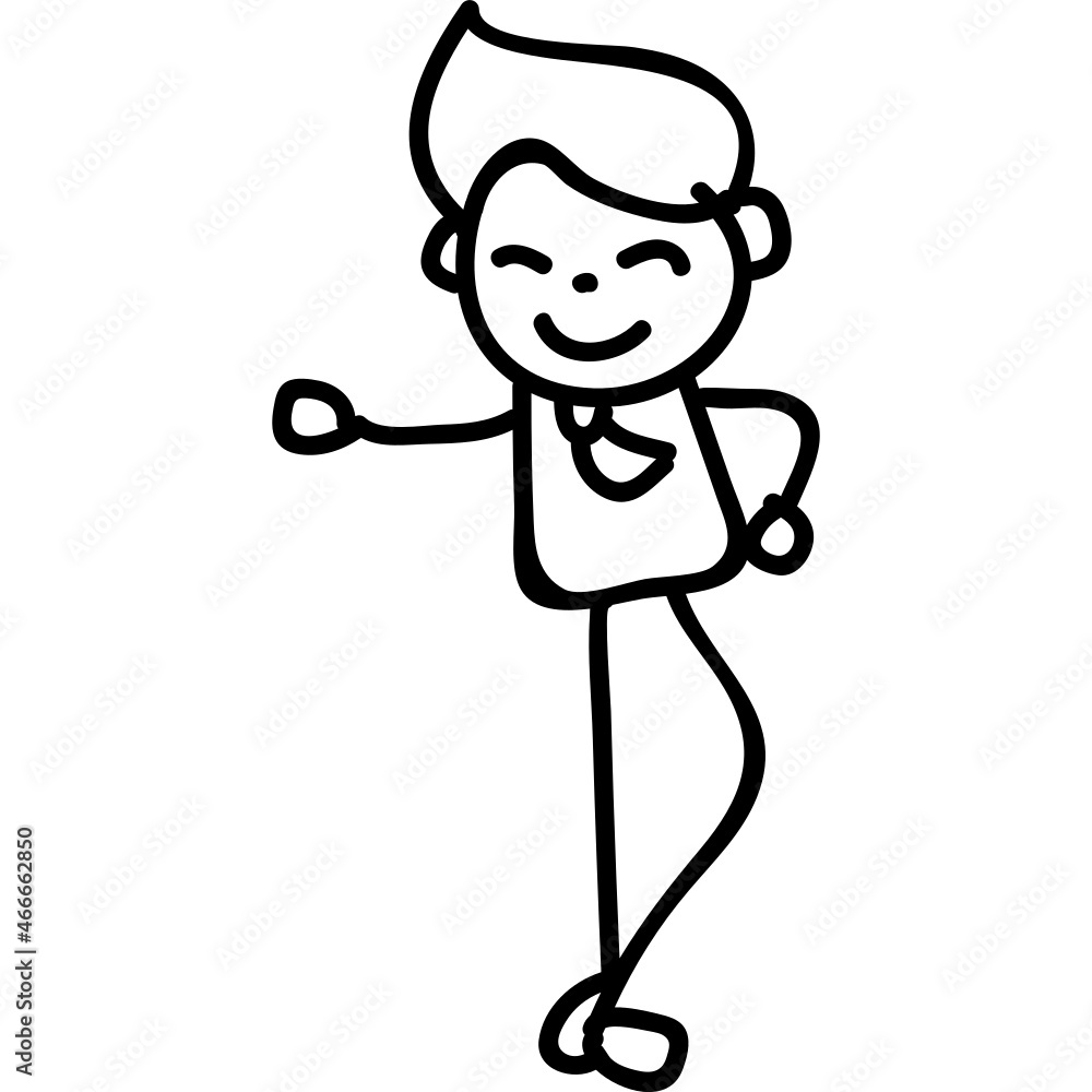 family character_happy father hand drawn family character_happy father hand drawn