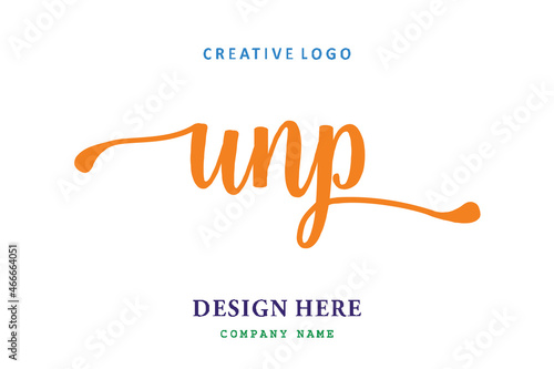 UNP lettering logo is simple, easy to understand and authoritative photo