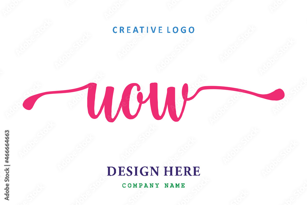 UOW lettering logo is simple, easy to understand and authoritative UOW lettering logo is simple, easy to understand and authoritative