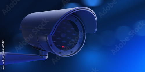 CCTV Camera Security System Business Technology Safety Concept. 3d render illustration