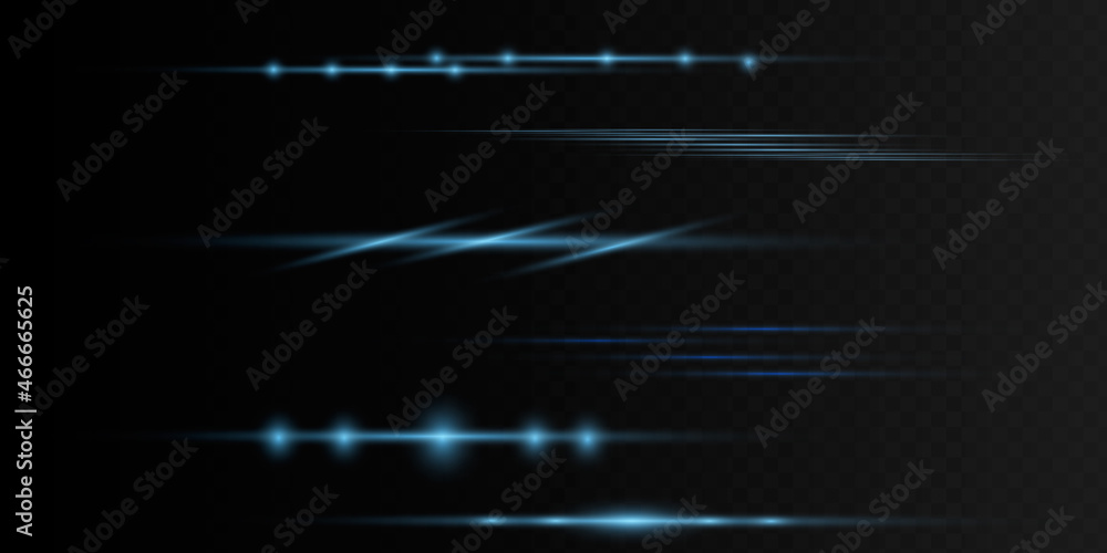 White horizontal lens flares pack. Laser beams, horizontal light rays. Beautiful light flares. White horizontal lens flares pack. Laser beams, horizontal light rays. Beautiful light flares.