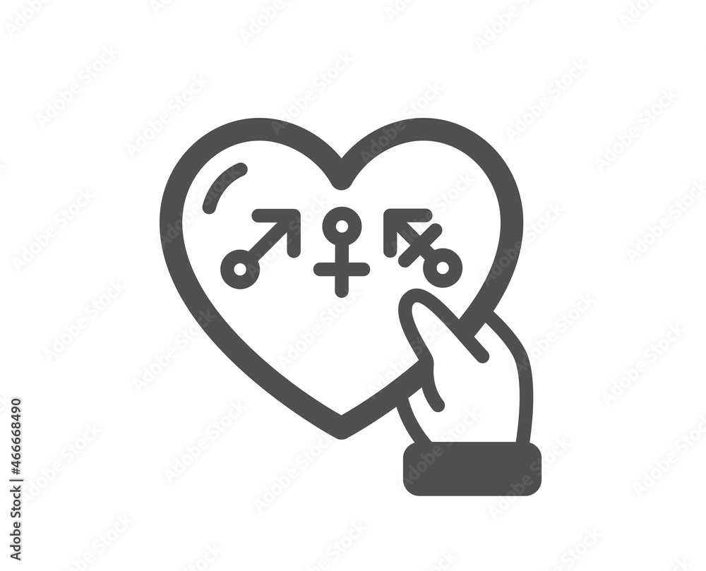 Genders icon. Inclusion sign. Gender diversity symbol. Classic flat style. Quality design element. Simple genders icon. Vector Genders icon. Inclusion sign. Gender diversity symbol. Classic flat style. Quality design element. Simple genders icon. Vector