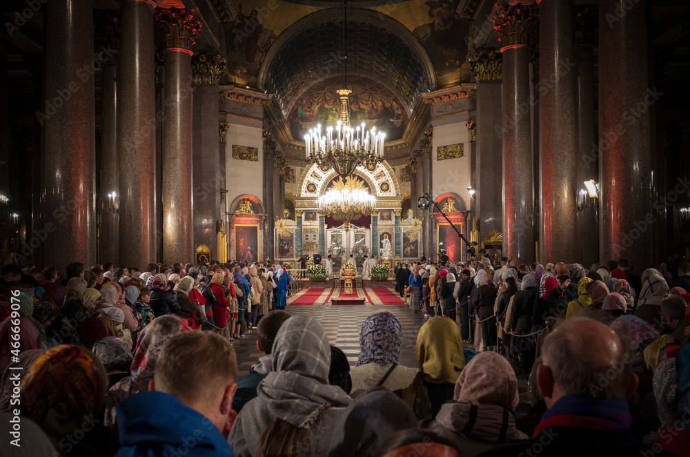 Celebrating Easter in a Russian cathedral.