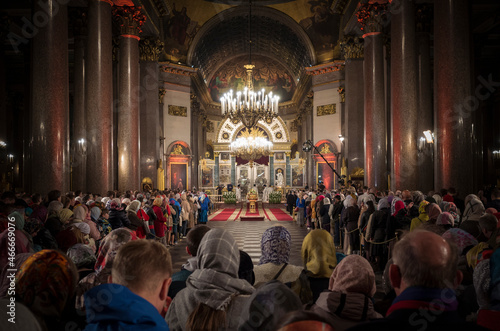 Celebrating Easter in a Russian cathedral.