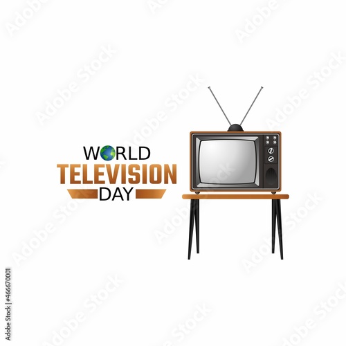 vector graphic of world television day good for world television day celebration. flat design. flyer design.flat illustration.