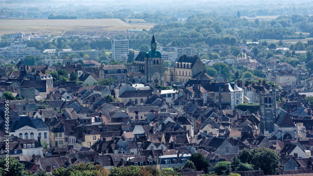 Joigny old city in the Bourgogne region