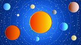 Solar system planet background and universe