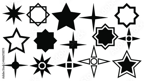 Stars icon for review product  internet website  and mobile application on white background.