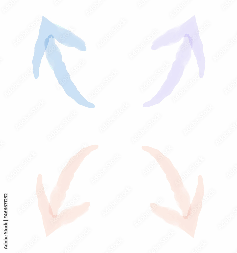 Obraz premium ポップ手書き風矢印セット