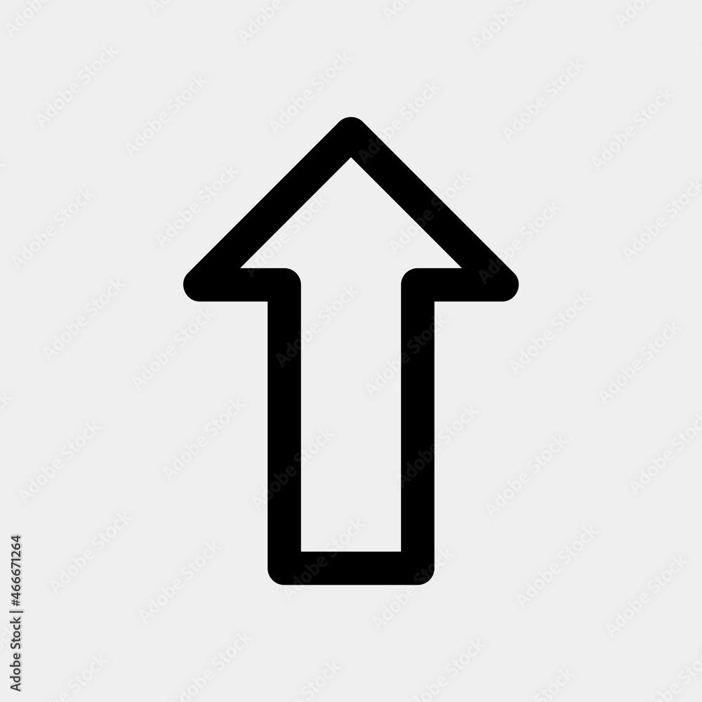 Up arrow icon vector illustration in line style, use for website mobile app presentation Up arrow icon vector illustration in line style, use for website mobile app presentation