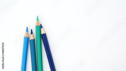 Close up colorful pencils Against White Background.  Back to School concept. School and creativity concept 