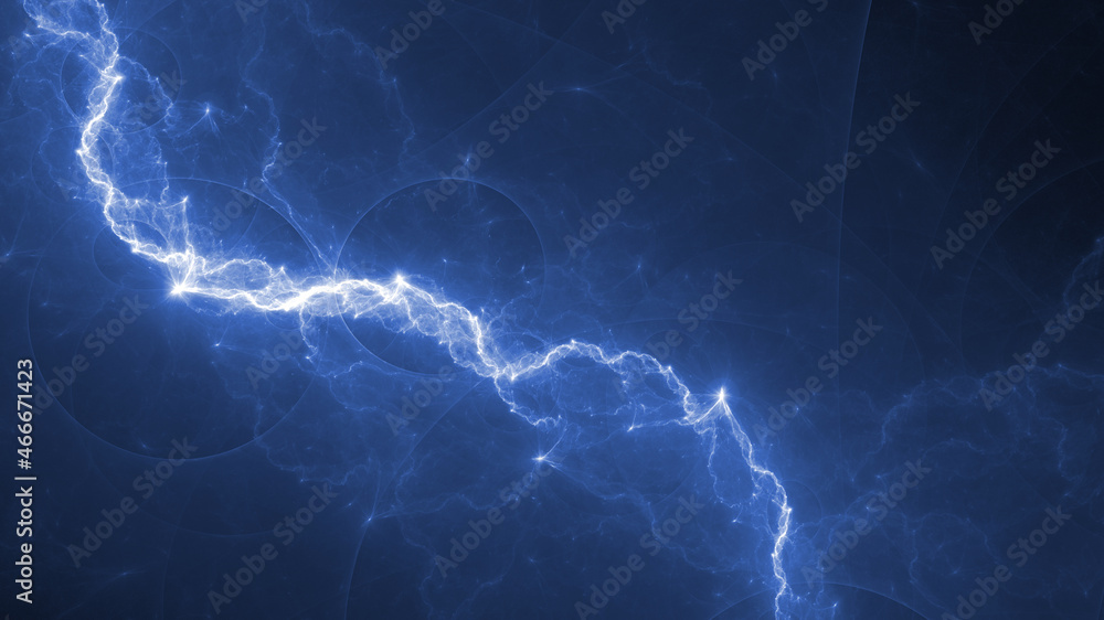 Blue fractal lightning background, electrical abstract Blue fractal lightning background, electrical abstract