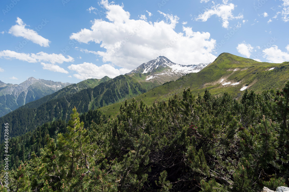 Fototapeta premium hiking in the high mountains